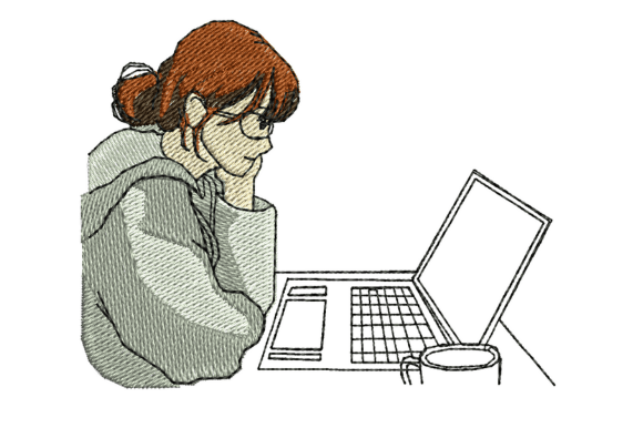 Feeling Lonely Embroidery Design