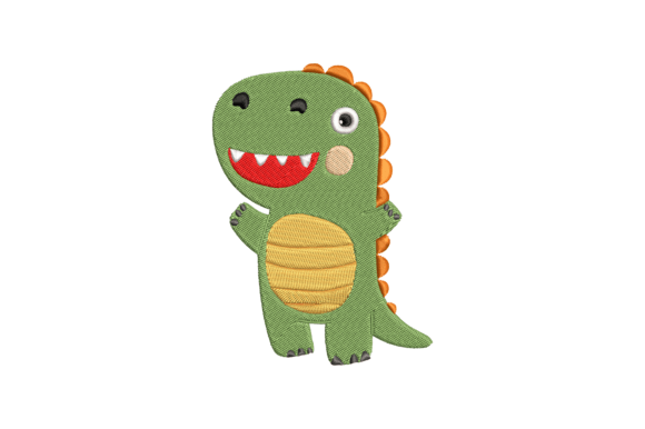Funny Dinosaur Embroidery