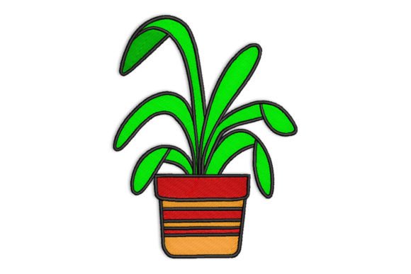 Houseplant Embroidery Design