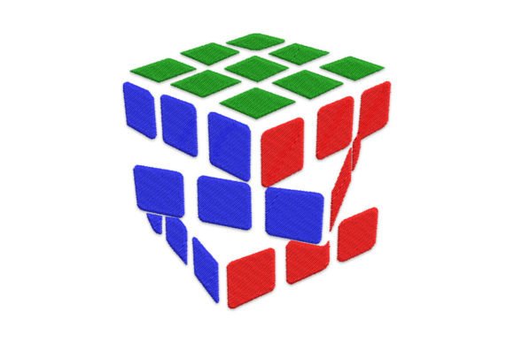 Rubik's Cube Embroidery Design
