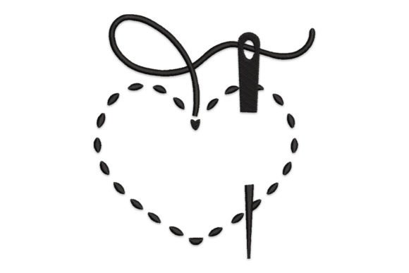 Thread and Needle Embroidery Design